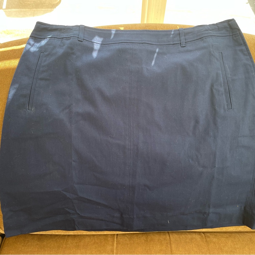Talbots Women’s Straight Navy Blue Twill Skirt 18WP